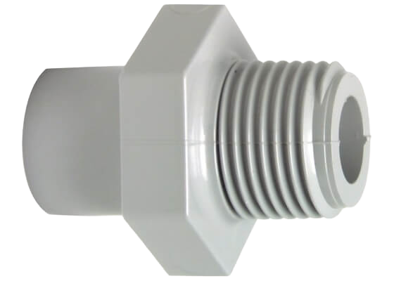 Přechodová vsuvka PVC-C metric, R závit