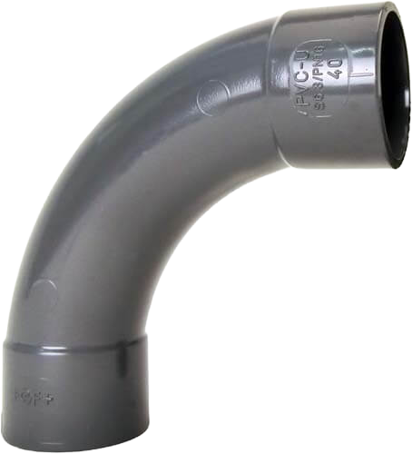 Bend 90° PVC-U, metric