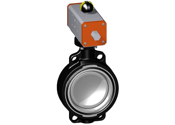 Butterfly valve type 240 SYGEF Standard, FC (Fail safe to close), without manual override