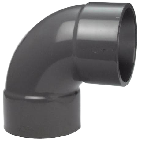 Bend 90° short pattern PVC-U, metric