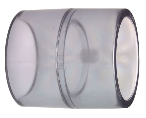 Socket equal PVC-U transparent, metric