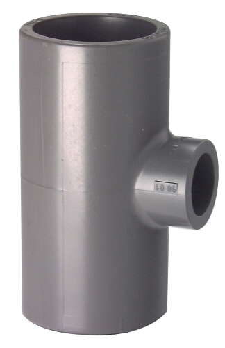 Tee 90° reducing PVC-U, metric