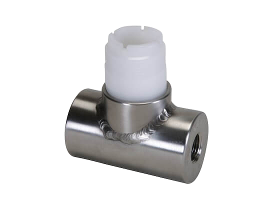 316 SS (1.4401) Threaded Tees with NPT Threads with PVDF insert