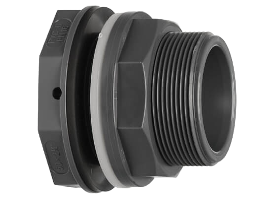 Behälteranschluss Typ 050 PVC-U, Compact metrisch