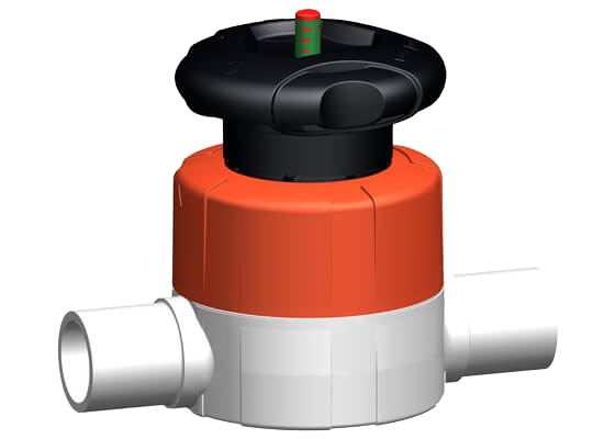 Diaphragm valve type 515 SYGEF Standard, with butt fusion spigots