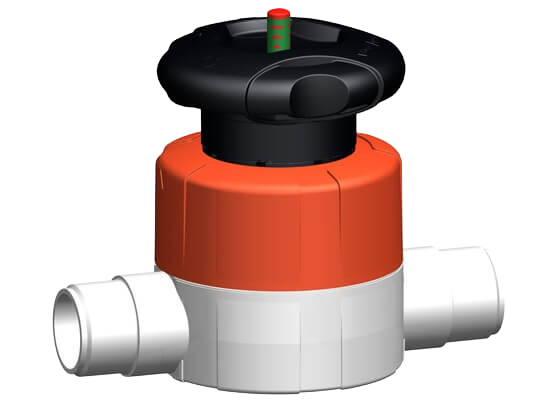 Diaphragm valve type 515 SYGEF Standard, with socket fusion spigots metric